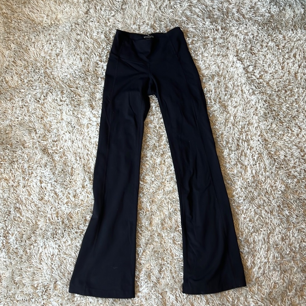 Athleta black flare leggings xxs